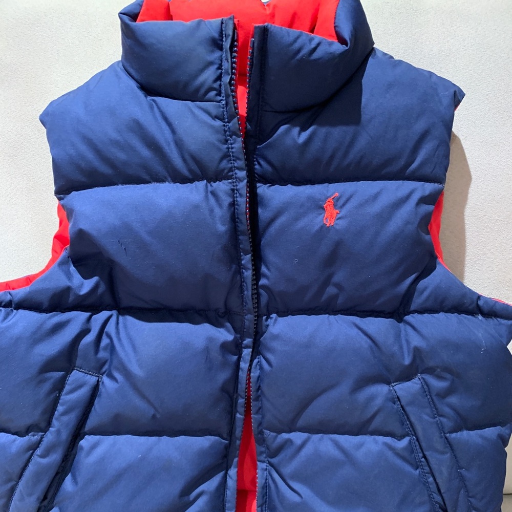 Polo puffer reversible vest